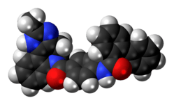 Space-filling model of conivaptan