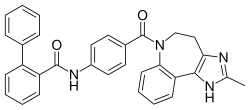 Skeletal formula of conivaptan