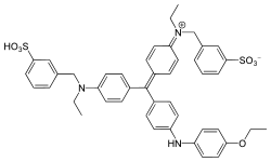 Skeletal formula of Coomassie brilliant blue R-250