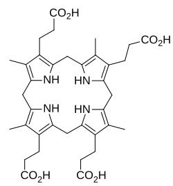 2D representation of the chemical structure of coproporphyrinogen III .
