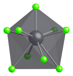 Coordination polyhedron of Pb2+