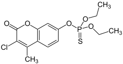 Skeletal formula of coumaphos