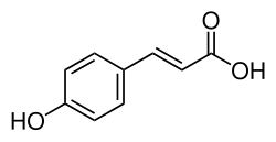 Skeletal formula of p-coumaric acid