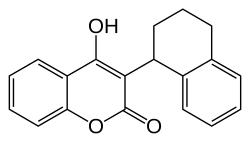 Chemical structure of coumatetralyl