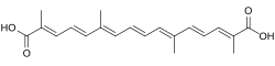 Skeletal formula of crocetin
