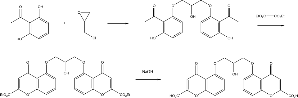 Cromoglicic acid synthesis.