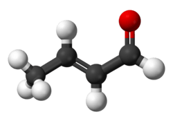 Ball-and-stick model of (Z)-crotonaldehyde