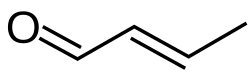 Skeletal formula of crotonaldehyde