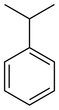 Skeletal formula of cumene