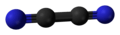 Ball and stick model of cyanogen