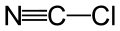 Skeletal formula of cyanogen chloride