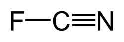 Skeletal formula of cyanogen fluoride