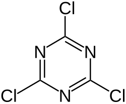 Skeletal formula of cyanuric chloride