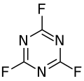 Skeletal formula of cyanuric fluoride