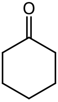 Skeletal formula of cyclohexanone