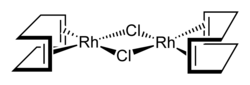 The complex Rh2(COD)2Cl2.