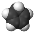 Spacefill model of cyclopentadiene