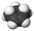 Space-filling model of cyclopentene