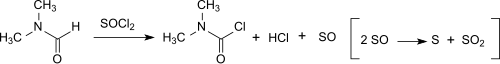 Synthesis of dimethylcarbamoyl chloride with dimethylformamide