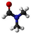 Ball and stick model of dimethylformamide