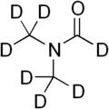 Skeletal formula of deuterated DMF