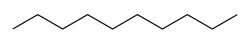 Skeletal formula of decane