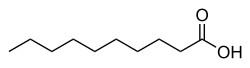 Skeletal formula of decanoic acid