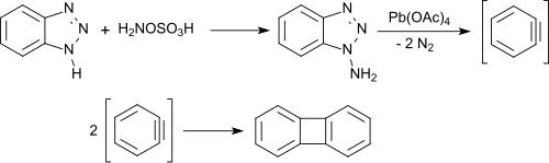 Synthesis of Benzyne and Biphenylene from 1H-Benzotriazole