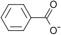 Skeletal formula of the benzoate anion