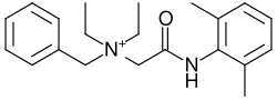 Skeletal formula of the denatonium cation