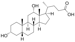 Skeletal formula of deoxycholic acid