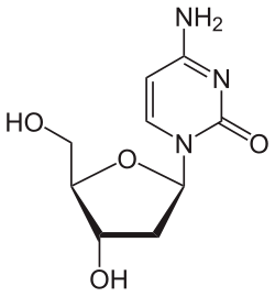 Skeletal formula of deoxycytidine