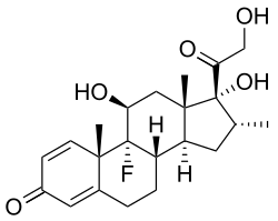 Skeletal formula of dexamethasone
