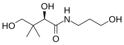 Stereo, skeletal formula of panthenol (R)