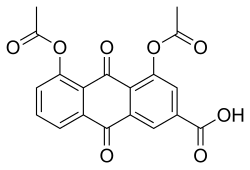 Structural formula of diacerein