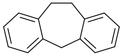 Skeletal formula of dibenzocycloheptene