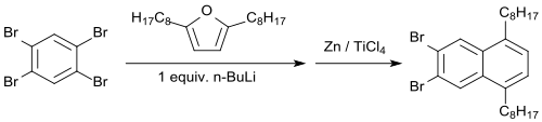 Synthese von Dibromdioctylnaphthalin aus 1,2,4,5-Tetrabrombenzol