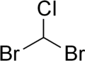 Skeletal formula of dibromochloromethane