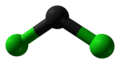 Ball and stick model of dichlorocarbene