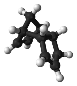 Ball and stick model of dicyclopentadiene