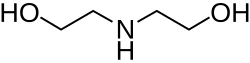 Skeletal formula of diethanolamine