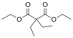 Diethyl diethylmalonate structure