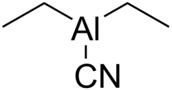 Skeletal formula of diethylaluminium cyanide