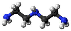Ball and stick model of diethylenetriamine