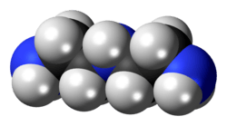 Spacefill model of diethylenetriamine