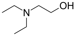 Skeletal formula of diethylethanolamine