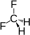 Difluoromethane-2D-skeletal