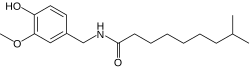 Chemical structure of dihydrocapsaicin