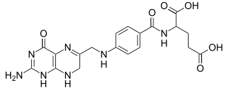 Skeletal formula of dihydrofolic acid