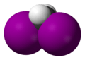 Spacefill model of diiodomethane